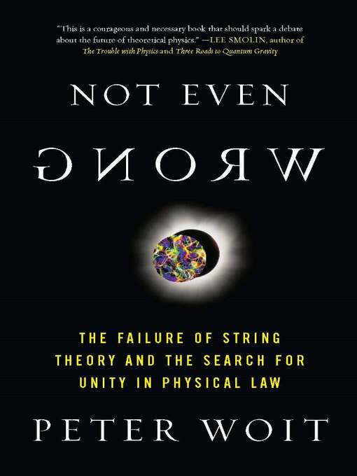 Cover image for Not Even Wrong